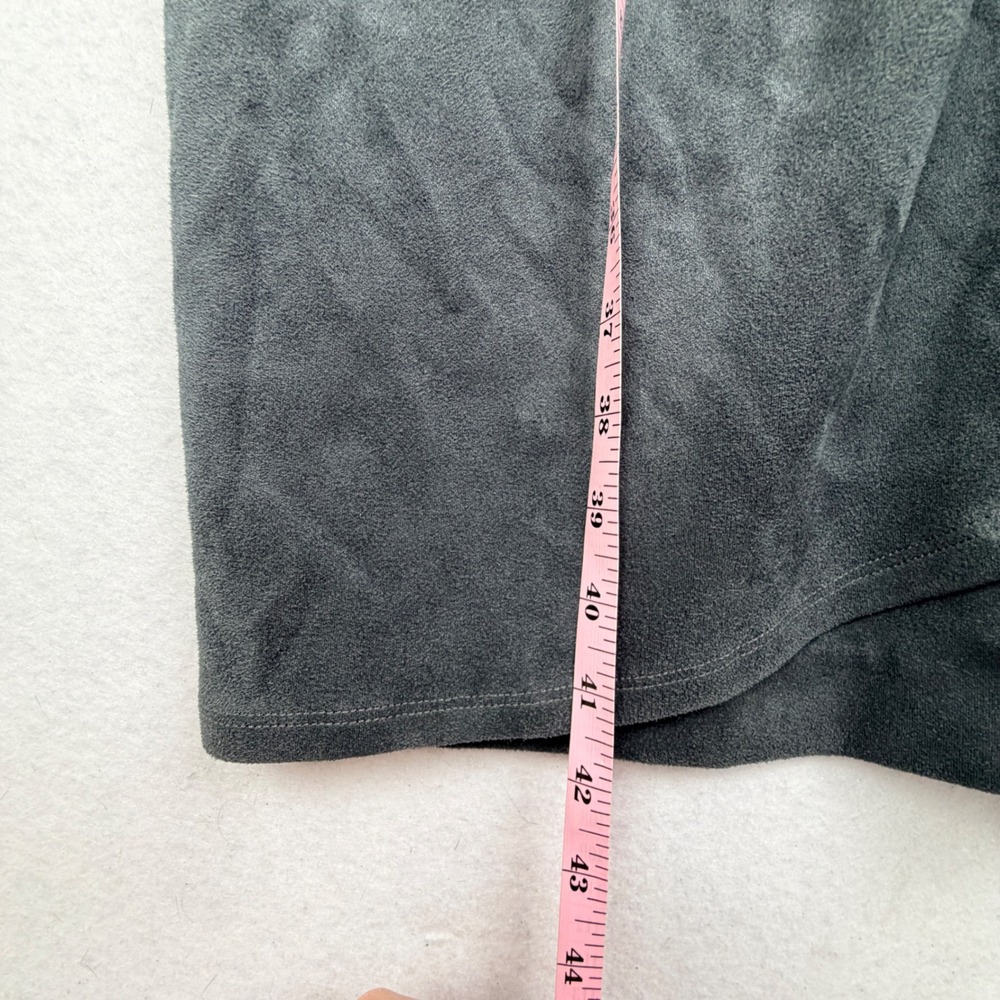 J. McLaughlin M Neville Sheath Faux Suede Crossover Gray LS Midi Women Dress - Picture 12 of 12